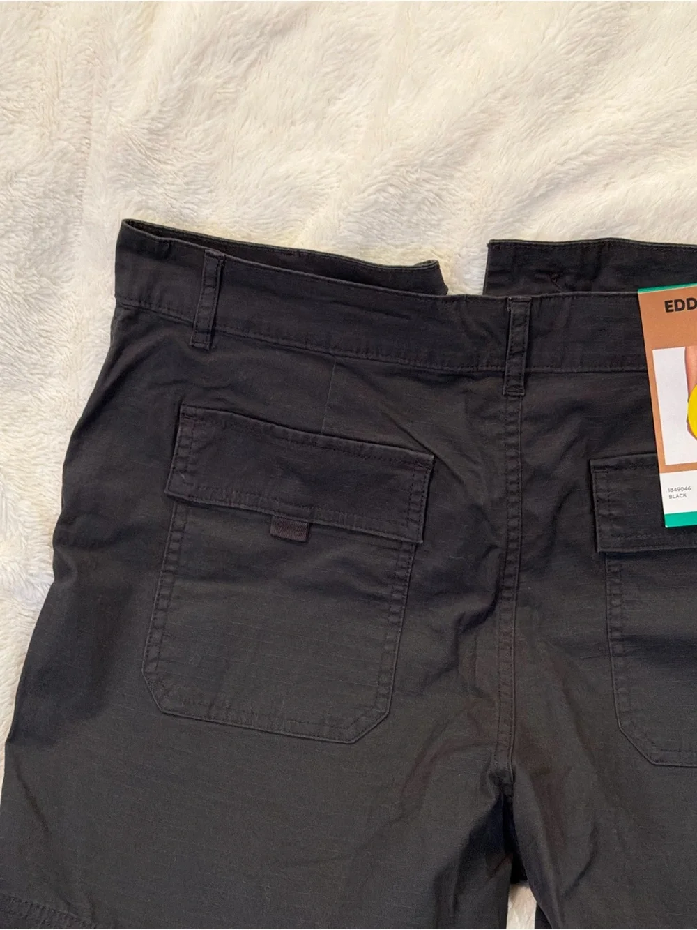Eddie Bauer Black Flat-Front Performance Shorts